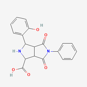 molecular formula C19H16N2O5 B14169351 3-(2-Hydroxyphenyl)-4,6-dioxo-5-phenyloctahydropyrrolo[3,4-c]pyrrole-1-carboxylic acid CAS No. 1041856-78-3