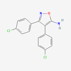 molecular formula C15H10Cl2N2O B1416938 Bis(4-chlorophenyl)-1,2-oxazol-5-amine CAS No. 1096934-06-3
