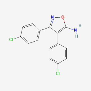 Bis(4-chlorophenyl)-1,2-oxazol-5-amine