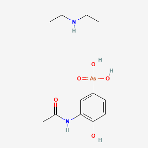molecular formula C12H21AsN2O5 B14169386 Acetarsone diethylamine salt CAS No. 534-33-8