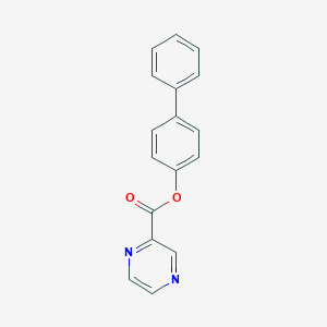 molecular formula C17H12N2O2 B141694 4-Biphenylyl pyrazinoate CAS No. 132172-95-3
