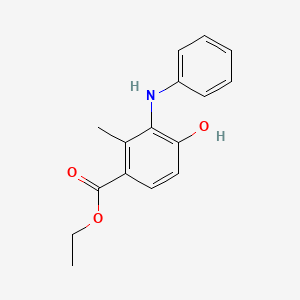 molecular formula C16H17NO3 B14169436 Ethyl 3-anilino-4-hydroxy-2-methylbenzoate CAS No. 928312-26-9