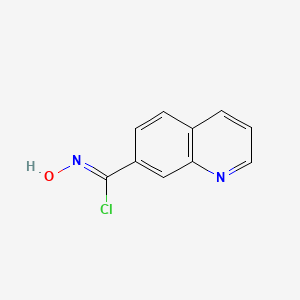 molecular formula C10H7ClN2O B1416948 N-Hydroxyquinoline-7-carbimidoyl chloride CAS No. 1956426-72-4