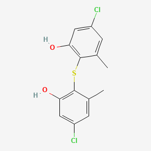 molecular formula [H3CC6H2(Cl)(OH)]2S<br>C14H12Cl2O2S B14169494 Chlorbisan CAS No. 4418-66-0