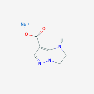 molecular formula C6H6N3NaO2 B1416950 sodium 2,3-dihydro-1H-imidazo[1,2-b]pyrazole-7-carboxylate CAS No. 2034156-89-1