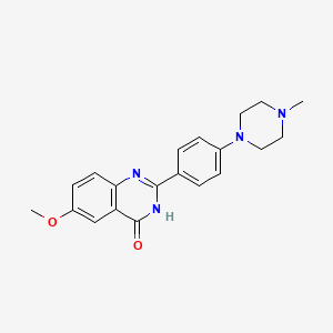 4(3H)-Quinazolinone, 6-methoxy-2-[4-(4-methyl-1-piperazinyl)phenyl]-