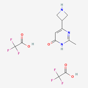 6-Azetidin-3-yl-2-methylpyrimidin-4-ol bis(trifluoroacetate)