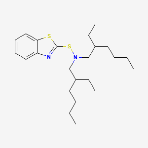 molecular formula C23H38N2S2 B14169542 N-[(1,3-Benzothiazol-2-yl)sulfanyl]-2-ethyl-N-(2-ethylhexyl)hexan-1-amine CAS No. 928617-88-3