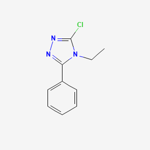 molecular formula C10H10ClN3 B1416957 3-chloro-4-ethyl-5-phenyl-4H-1,2,4-triazole CAS No. 1019032-87-1