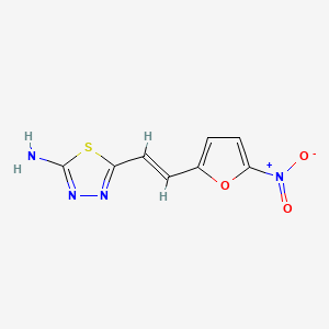 molecular formula C8H6N4O3S B14169580 2-Amino-5-(2-(5-nitro-2-furyl)vinyl)-1,3,4-thiadiazole CAS No. 1020-76-4