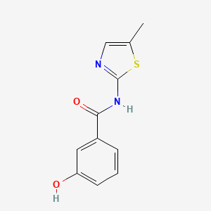 3-hydroxy-N-(5-methyl-1,3-thiazol-2-yl)benzamide
