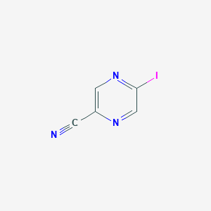 molecular formula C5H2IN3 B14169594 5-Iodopyrazine-2-carbonitrile CAS No. 1196154-95-6