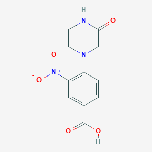 molecular formula C11H11N3O5 B1416961 3-nitro-4-(3-oxopiperazin-1-yl)benzoic acid CAS No. 1019359-77-3