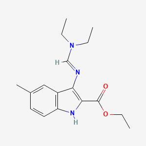 molecular formula C17H23N3O2 B14169615 ethyl 3-{[(E)-(diethylamino)methylidene]amino}-5-methyl-1H-indole-2-carboxylate CAS No. 371935-80-7