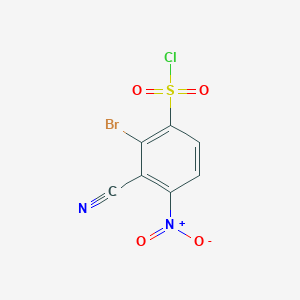 molecular formula C7H2BrClN2O4S B1416964 2-Bromo-3-cyano-4-nitrobenzenesulfonyl chloride CAS No. 1805581-69-4