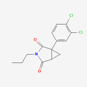 molecular formula C14H13Cl2NO2 B14169643 1-(3,4-Dichlorophenyl)-3-propyl-3-azabicyclo[3.1.0]hexane-2,4-dione CAS No. 923567-81-1