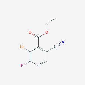 molecular formula C10H7BrFNO2 B1416966 Ethyl 2-bromo-6-cyano-3-fluorobenzoate CAS No. 1806848-44-1