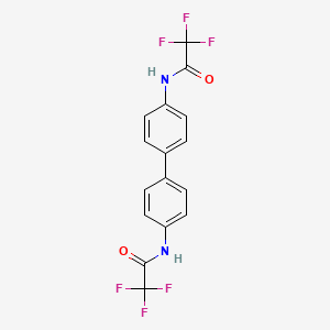 molecular formula C16H10F6N2O2 B14169664 N,N'-biphenyl-4,4'-diylbis(2,2,2-trifluoroacetamide) CAS No. 366-30-3