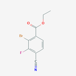 molecular formula C10H7BrFNO2 B1416968 Ethyl 2-bromo-4-cyano-3-fluorobenzoate CAS No. 1807214-92-1