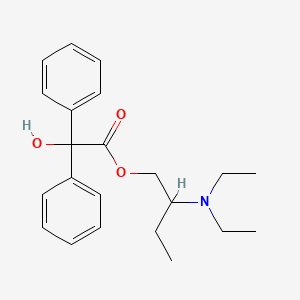 molecular formula C22H29NO3 B14169743 2-(Diethylamino)butyl benzilate CAS No. 15562-91-1