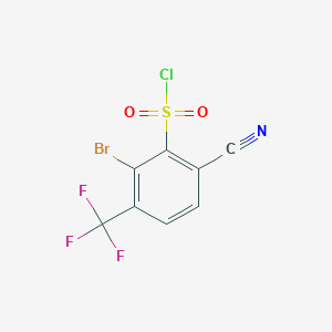 2-Bromo-6-cyano-3-(trifluoromethyl)benzenesulfonyl chloride