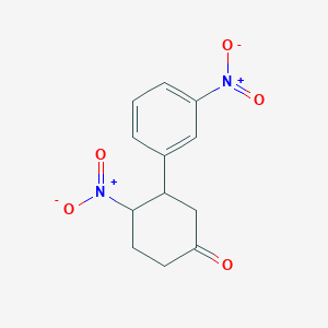 molecular formula C12H12N2O5 B14169807 4-Nitro-3-(3-nitrophenyl)cyclohexanone CAS No. 696649-85-1