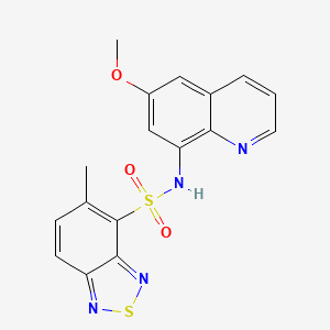 molecular formula C17H14N4O3S2 B14169844 N-(6-methoxyquinolin-8-yl)-5-methyl-2,1,3-benzothiadiazole-4-sulfonamide CAS No. 296886-74-3
