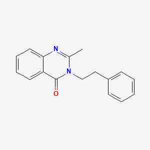 molecular formula C17H16N2O B14169846 4(3H)-Quinazolinone, 2-methyl-3-phenethyl- CAS No. 50840-25-0