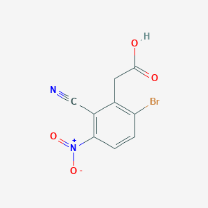 molecular formula C9H5BrN2O4 B1416985 6-Bromo-2-cyano-3-nitrophenylacetic acid CAS No. 1805021-48-0