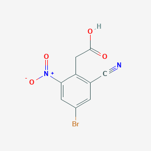 4-Bromo-2-cyano-6-nitrophenylacetic acid
