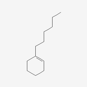 molecular formula C12H22 B14169884 Cyclohexene, 1-hexyl- CAS No. 3964-66-7