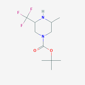 molecular formula C11H19F3N2O2 B14169896 Tert-butyl 3-methyl-5-(trifluoromethyl)piperazine-1-carboxylate CAS No. 1196146-28-7