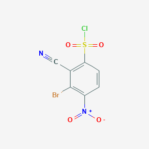 molecular formula C7H2BrClN2O4S B1416990 3-Bromo-2-cyano-4-nitrobenzenesulfonyl chloride CAS No. 1807170-67-7