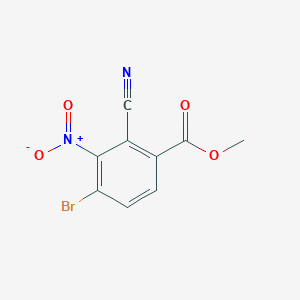 molecular formula C9H5BrN2O4 B1416991 Methyl 4-bromo-2-cyano-3-nitrobenzoate CAS No. 1805414-96-3