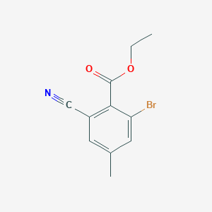 molecular formula C11H10BrNO2 B1416993 Ethyl 2-bromo-6-cyano-4-methylbenzoate CAS No. 1805487-63-1