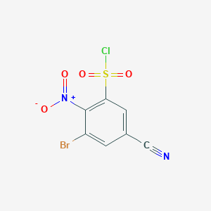 3-Bromo-5-cyano-2-nitrobenzenesulfonyl chloride