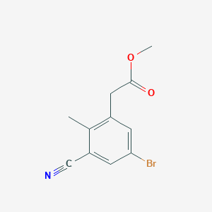Methyl 5-bromo-3-cyano-2-methylphenylacetate