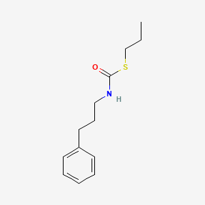 molecular formula C13H19NOS B14169971 Carbamothioic acid, (3-phenylpropyl)-, S-propyl ester CAS No. 96009-54-0