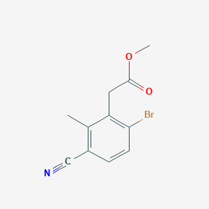 Methyl 6-bromo-3-cyano-2-methylphenylacetate