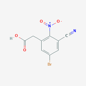 5-Bromo-3-cyano-2-nitrophenylacetic acid