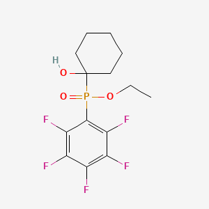 molecular formula C14H16F5O3P B14170003 Ethyl (1-hydroxycyclohexyl)(pentafluorophenyl)phosphinate CAS No. 385420-00-8
