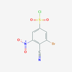 3-Bromo-4-cyano-5-nitrobenzenesulfonyl chloride
