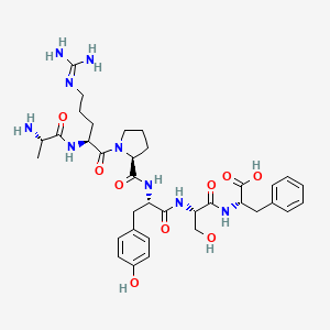 molecular formula C35H49N9O9 B14170057 L-Alanyl-N~5~-(diaminomethylidene)-L-ornithyl-L-prolyl-L-tyrosyl-L-seryl-L-phenylalanine CAS No. 926657-45-6