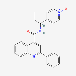 molecular formula C24H21N3O2 B14170064 N-[1-(1-Oxo-1lambda~5~-pyridin-4-yl)propyl]-2-phenylquinoline-4-carboxamide CAS No. 925205-59-0