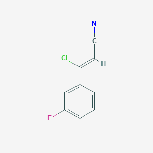 molecular formula C9H5ClFN B1417007 (Z)-3-氯-3-(3-氟苯基)丙烯腈 CAS No. 1192875-03-8
