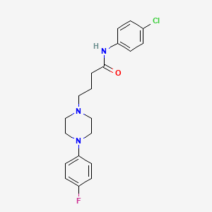 molecular formula C20H23ClFN3O B14170131 N-(4-Chlorophenyl)-4-[4-(4-fluorophenyl)piperazin-1-yl]butanamide CAS No. 923024-39-9