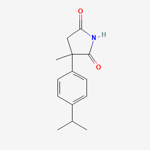 molecular formula C14H17NO2 B1417017 3-Methyl-3-[4-(propan-2-yl)phenyl]pyrrolidine-2,5-dione CAS No. 1094289-46-9