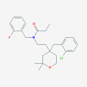 molecular formula C26H33ClFNO2 B14170180 C26H33ClFNO2 CAS No. 861115-44-8