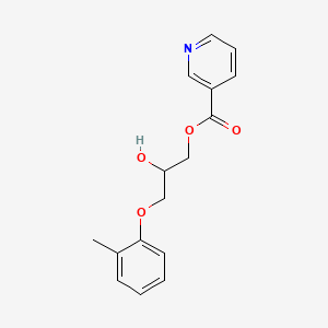 molecular formula C16H17NO4 B14170194 Mephenesin nicotinate CAS No. 28060-95-9