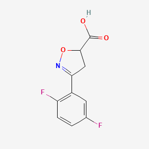3-(2,5-Difluorophenyl)-4,5-dihydro-1,2-oxazole-5-carboxylic acid